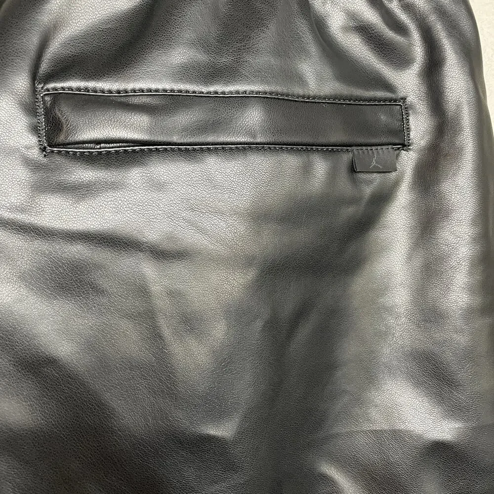 Nike Air Jordan Faux Leather Loose Fit Shorts Black HV0077-010 Size 3XL RARE - Picture 9 of 9